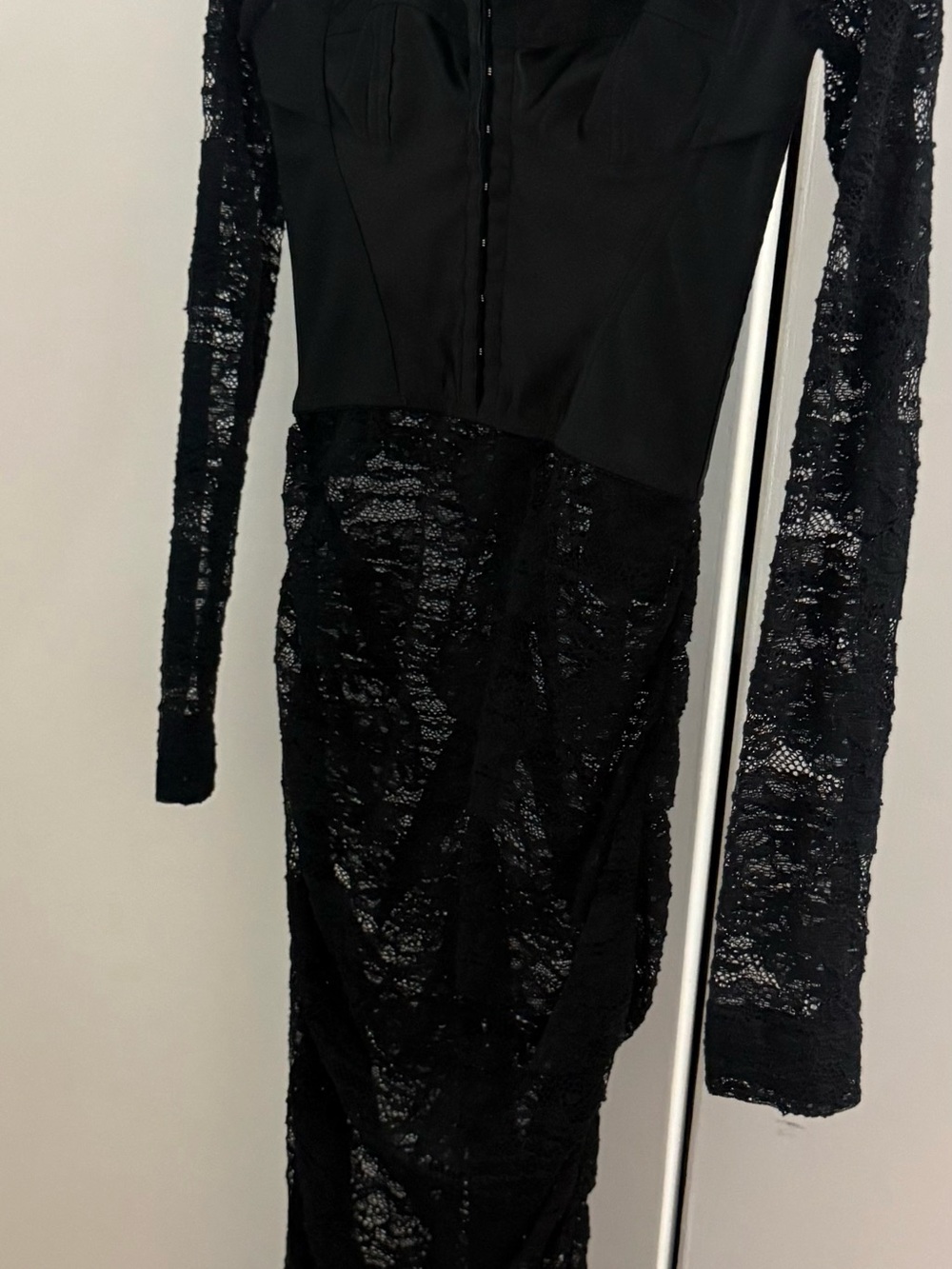 Dolce & Gabbana Black Long-Sleeve Lace Dress